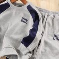 thumbnail image 5 of Toddler Baby Boy Outfits Fall Winter Clothes Casual Outfits Letter Print Long Sleeve Sweatshirts Pants Sets 6 12 18 24 Months 2T 3T 4T Toddler Boys Winter Clothes,Grey,4-5 Years, 5 of 5