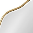 thumbnail image 3 of Kate and Laurel Viona Modern Scalloped Wall Mirror, 26 Inch Diameter, Gold, Decorative Round Wall Mirror with Unique Rippled Edge and a Glamorous Gold Finish, 3 of 8
