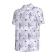 thumbnail image 4 of Wukai Stripes and Sprigs of Lavender Men’s Polo Shirts,Quick-Dry Athletic Shirt,Classic Fit Shirts-Small, 4 of 8