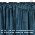 thumbnail image 6 of DriftAway Velvet Tie Up Valance for Kitchen 20 Inches Long Rod Pocket Room Darkening Tie up Shade Adjustable Short Curtain for Small Window Bathroom Living Room Bedroom 1 Panel Peacock Blue, 6 of 7