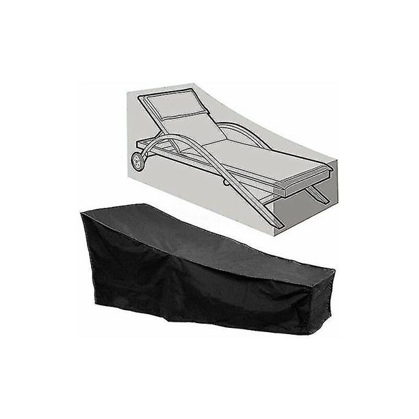 Funda para muebles de jardín para sillón de jardín. Tumbona de Jardín Tela Oxford 210d 210x75x40x80cm.negro. Tela Oxford en muebles de balcón de jardín