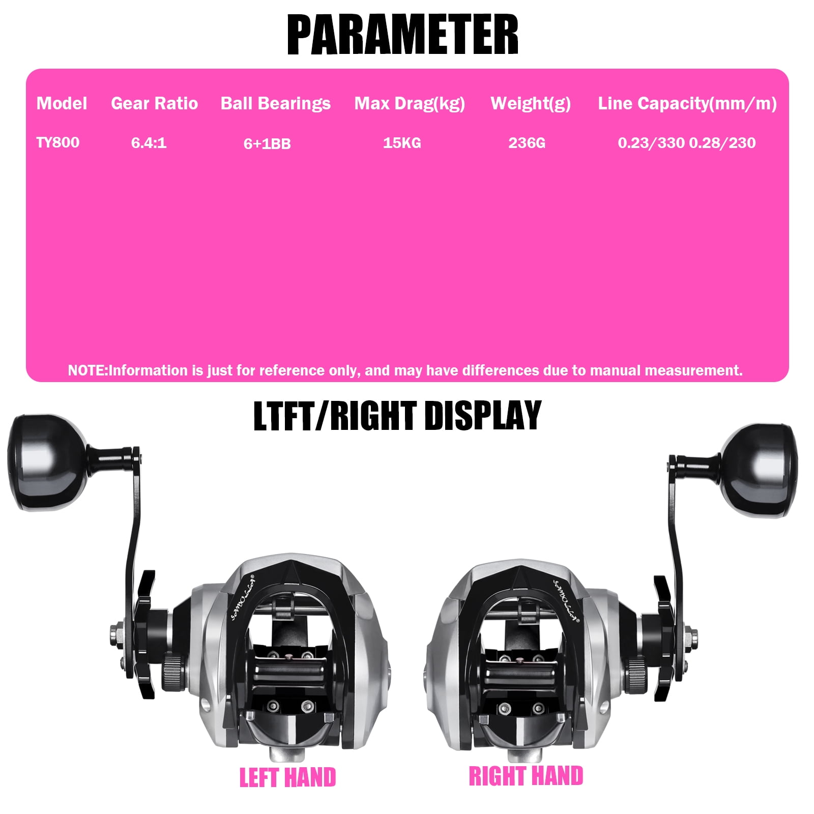 SAMOLLA Large New Baitcasting Fishing Reel Saltwater Waterproof Sea Fishing 6.3:1 15KG Drag Catfishing Trolling Metal Base