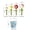 Blue, variant on Ceramic Measuring Spoons Set 4-Piece, Flower Shape Baking Spoons, Dishwasher-Safe Measuring Spoons with Box Gift Set, 2/3/7/13ml Capacity Kitchen Tool