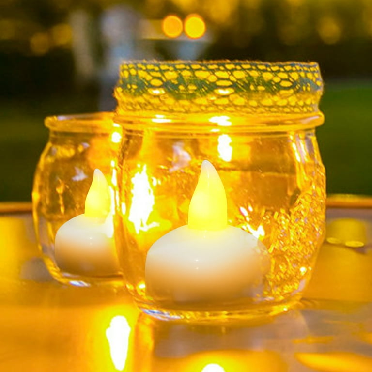 Lumabase Battery Operated LED Tea Light Candles Set of 24 - White