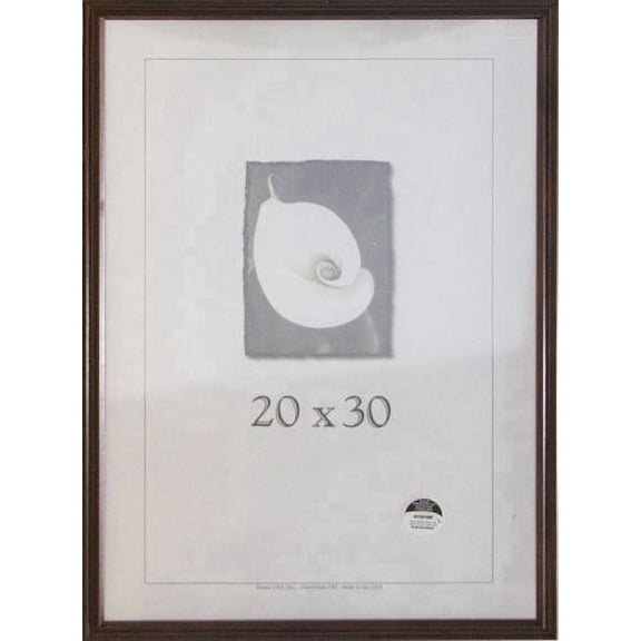 Frame USA 30" x 20" Square Acrylic/Wood Picture Frames, Brown