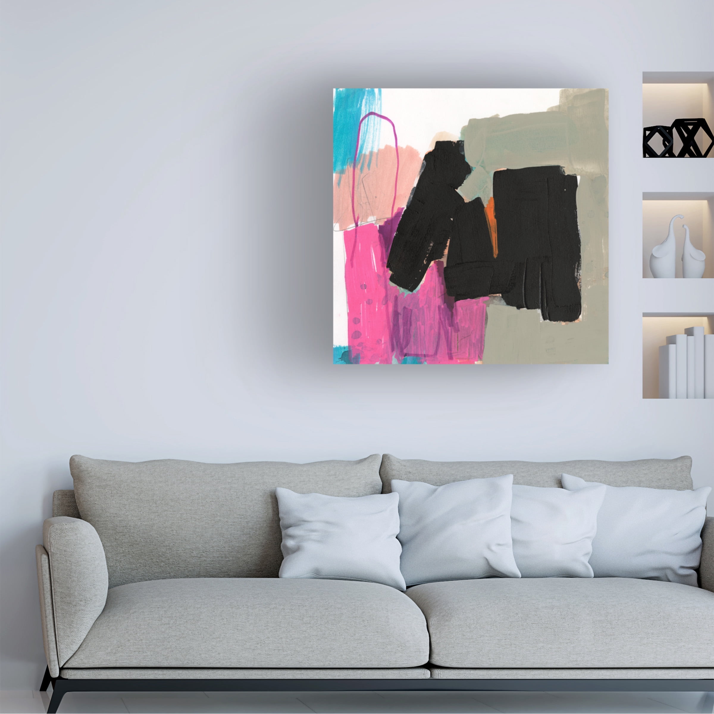 Jennifer Goldberger 'Primary Action I' Canvas Art