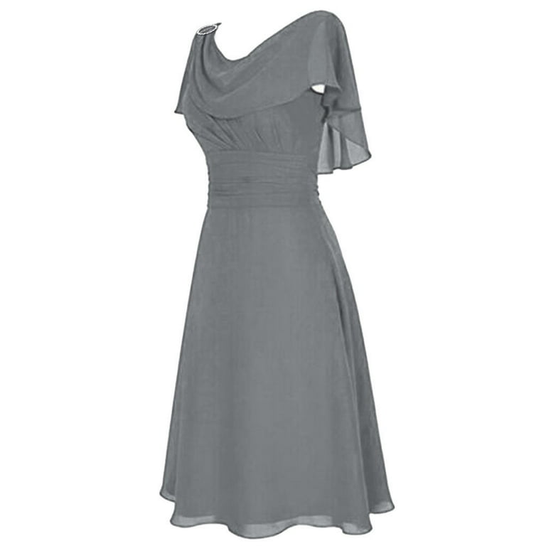 bridesmaid shift dress Silky Pleat Neck Shift Dress – Perfect Little Peach main image 1