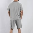 thumbnail image 4 of VBTAPA Mens Shorts Sets 2 Piece Casual Summer Outfits Oversized Ripped Raglan T-shirt with Drawstring Waist Shorts Lounge Track Suit Set with Pockets Sale of Today Prime Gray XL, 4 of 8