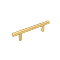 Fitviso 10 Pack 3.75" Inch(96mm) Hole Center Drawer Pulls，Brushed Brass Cabinet Pulls Stainless Steel Drawer Handles for Dresser Drawers