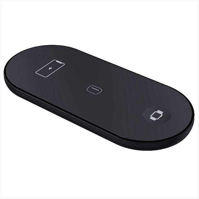Soporte de Cargador Inalámbrico de 30 W Estación de Carga Rápida de Teléfono para 15 14 13 12 8 XS Watch 8 7 6 5, Negro