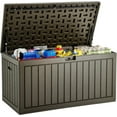 thumbnail image 2 of 90 Gallon Large Patio Deck Box with Side Handles Outdoor Double-Wall Storage box, 2 of 6