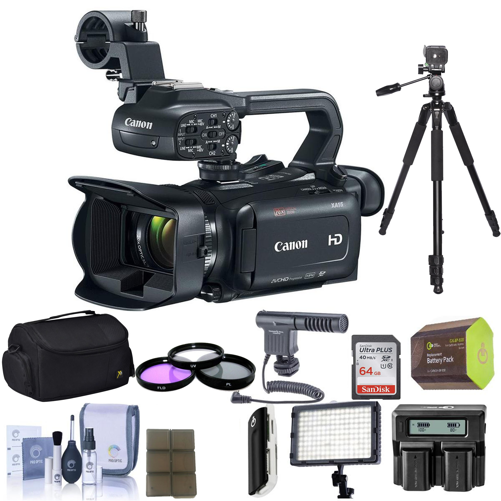 Canon XA15 Compact Full HD Camcorder with SDI, HDMI, and Composite