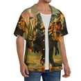 thumbnail image 2 of Kdxio Men's Hawaiian Shirt for Men Short Sleeve Shirt Realistic Style Forest Dinosaur Summer Casual Holiday Beach Button Down T-Shirts, 2 of 5