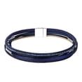 thumbnail image 4 of Brazalete de Cuero Sintético con Diseño Ovalado en Diversos Tonos, Azul azul perla, 4 of 8