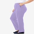thumbnail image 4 of CHOK Plus Size 7-Day Knit Straight Leg Pant Stretch Elastic Waist Petite & Tall - 3X  Navy, 4 of 6