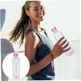 thumbnail image 4 of （pink）glass Tumbler Water Bottle for Home, Office or Car, Reusable Cup with Leak Resistant Flip Suitable gifts for family members, 4 of 5