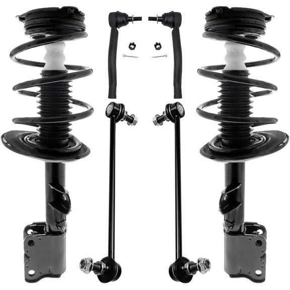 Detroit Axle - Front Struts & Coil Springs Sway Bar Links Outer Tie Rods Replacement for 2009-2013 Nissan Murano - 6pc Set