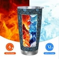thumbnail image 6 of KLL Winter Blue Forest Deer Print 40oz Stainless Steel Insulated Car Cup with Spillproof Lid - Keep Your Drink Hot or Cold on the Go-Straw Two-piece Set, 6 of 8