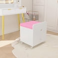 thumbnail image 3 of Kojooin Tabouret de Coiffeuse Moderne avec Tiroir de Rangement, Chaise de Coiffeuse Rembourrée sur Roulettes, 3 of 7