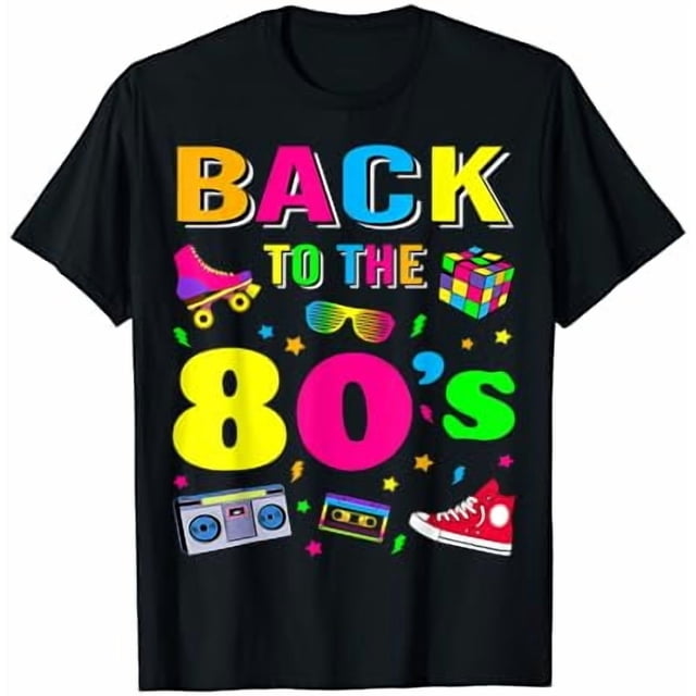 T-Shirt Vintage Rétro Design Graphique des Années 80 pour Hommes et Femmes - comme sur l'Image - TG