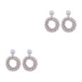 thumbnail image 2 of Qarigey Pendientes colgantes ligeros hechos a mano para mujer Pendientes tejidos exquisitos de moda y elegantes gris gris 2Conjunto, 2 of 6