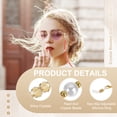 thumbnail image 3 of Uxcell 2 Pcs Crystal Beaded Glasses Lanyard, Adjustable Eyeglasses Holder Strap Glasses Chains Around Neck for Women Girls Sunglasses, Champagne Gold/Amber, 3 of 5