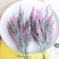 thumbnail image 2 of 4pcs Artificial Lavender Flowers Bundle Plastic Fake Plants Wedding Bridle Bouquet Indoor Outdoor Home Office Table Centerpieces Decor, 2 of 3
