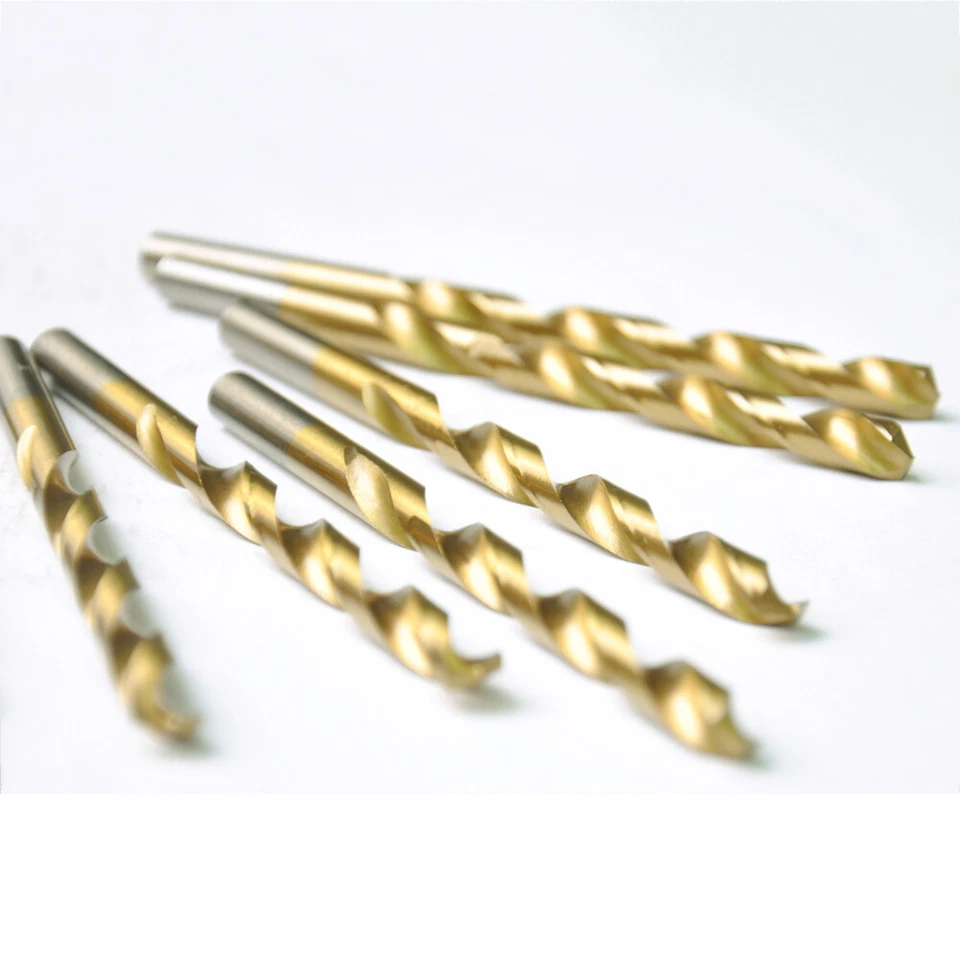 PRIME - Drillforce 5Pcs 1/2" Titanium Drill Bits Set Hss Metal Woodworking Drill Bit