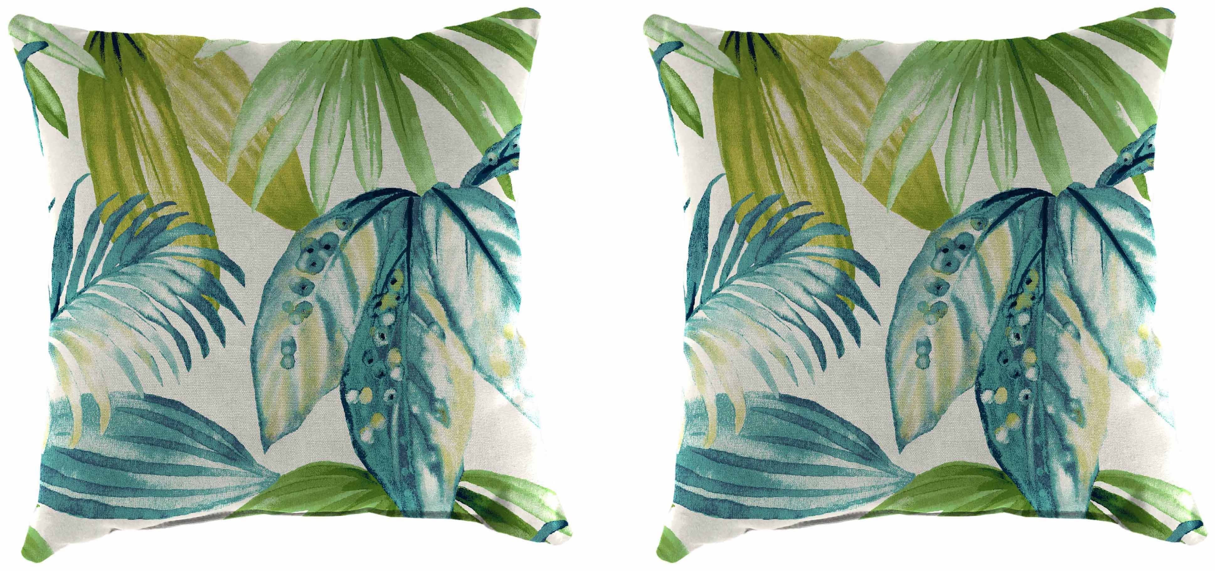 Jordan Manufacturing Seneca Outdoor Square Toss Pillows, Caribbean, 16