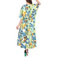 thumbnail image 3 of HAPPY BAY Women's Summer Loungewear Casual Kaftan Beach Cover Up Slit Dress Maxi Dresses Caftans for Women 2X-3X Beige, Island, 3 of 3