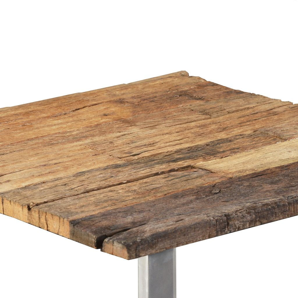 Kepooman Rustic Solid Acacia Wood Square Side End Table for Living Rooom, Brown Kepooman Rustic Solid Acacia Wood Square Side End Table for Living Rooom, Brown