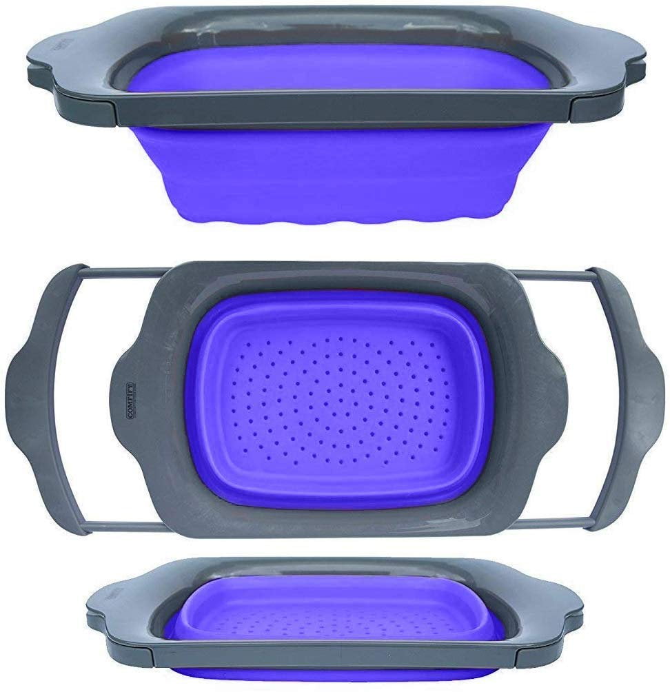 Collapsible Kitchen Colander Over the Sink Kitchen Strainer By