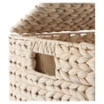 thumbnail image 5 of BNHHYYNB Laundry Hamper with Lid, Water Hyacinth Basket - Whitewash Square Clothes Sorter for Bedroom, Bathroom, Nursery - Removable Liner, 27 Inch Tall, 5 of 7