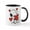 White/Black Inside, variant on CafePress - Snoopy On Heart Mugs - 11 oz Ceramic Mug - Novelty Coffee Tea Cup