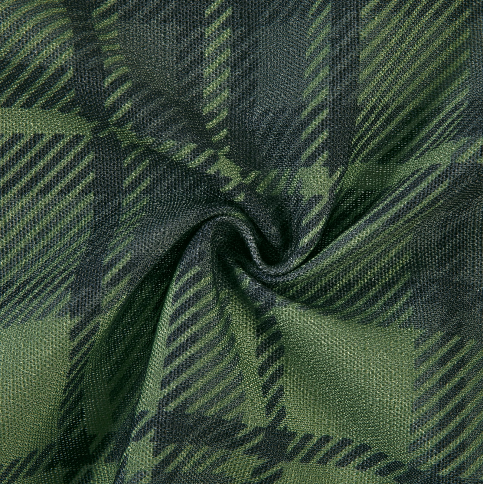 TWOPAGES 52 X 108 Inches Long Drape 1 Panel Light Filtering Pinch Pleated Linen Blend Plaid Print Curtain for Bedroom, Evergreen