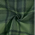 thumbnail image 6 of TWOPAGES 52 X 102 Inches Long Curtain 1 Panel Light Filtering Pinch Pleat Linen Blend Plaid Print Drape for Living Room, Evergreen, 6 of 6