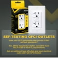 thumbnail image 2 of Faith [5-Pack] 20 Amp 125-Volt GFCI Outlet, White, 2 of 10