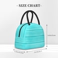 thumbnail image 2 of Honeii Turquoise Wooden Print Insulated Lunch Bag Women Reusable Lunch Box with Pocket for Work Picnic Travel -One Size, 2 of 6