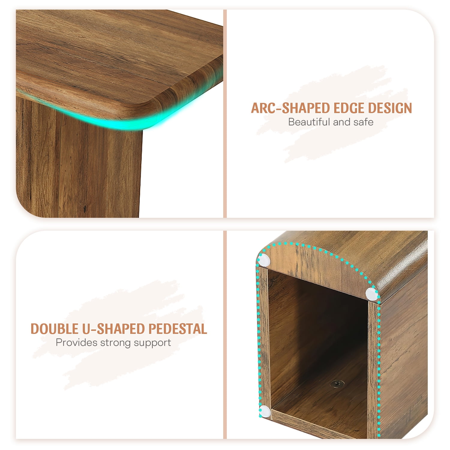 Demi Bonn 63" Rustic Console Table, Wooden Entryway Shelf, Vintage Style Living Room Display, Durable Storage for Home Decor, Brown