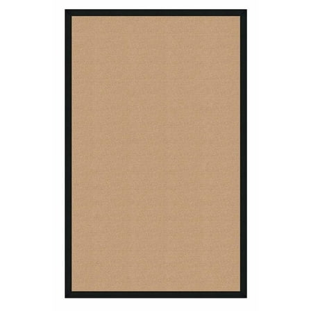 Linon Empire Machine Tufted Wool 8'x11' Rug in Sisal and Black