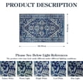 thumbnail image 2 of HAHDAXIA Boho Entryway Rugs Indoor Washable Non-Slip Area Rug Stain Resistant Thin Kitchen Throw Small for Bedroom, Blue Oriental Distressed Floor Doormat Carpet Bathroom Laundry Room, 2‘ X, 2 of 7