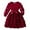 r-652Red243, variant on MEZZALL Dresses Girls Long Sleeve Dress With 3D Floral Pearl Elegant Solid Color Party Dress For Toddler Kids Boho Child Crew Neck Solid Color Sundress