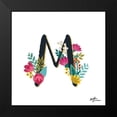 thumbnail image 2 of Penner, Janelle 12x12 Black Modern Framed Museum Art Print Titled - Romantic Luxe Monogram M Black, 2 of 5