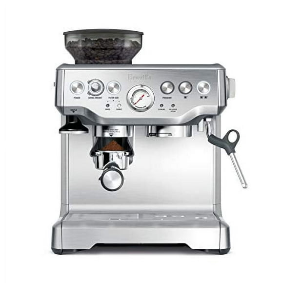Breville - the Barista Express Espresso Machine with 15 bars of pressure, Milk Frother and intergrated grinder - Stainless Steel Used Excellent Condition