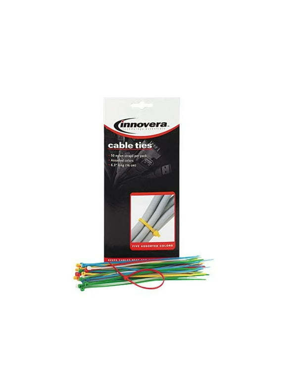 Innovera Cable Ties - Cable tie - 6.3 in - assorted colors