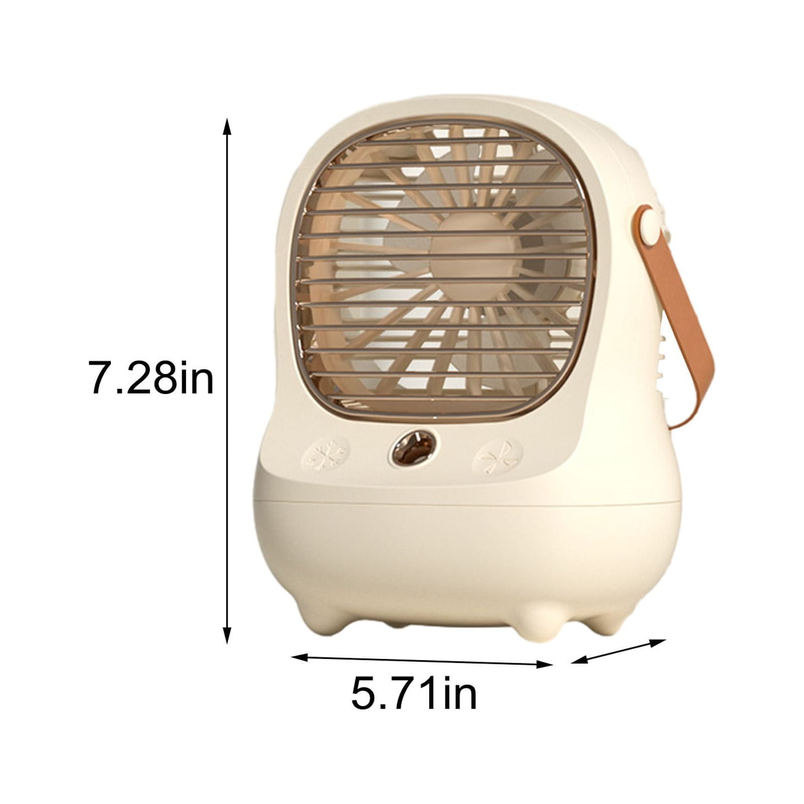 Portable USB Rechargeable Evaporative Cooler Fan with 3 Speeds Humidifier & Purifier for Home Office Travel Large Water Tank 10H Cooling White Pink Green