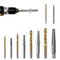 thumbnail image 1 of Juego de Extractores de Tornillos de 10 Piezas, para Quitar Tornillos Pelados y Pernos Rotos Juego de Extractores de Brocas, 1 of 5