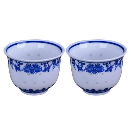 

Hemoton 2pcs Vintage Kung Fu Tea Cup Porcelain Teacup Chinese Style Teacup Retro Cup