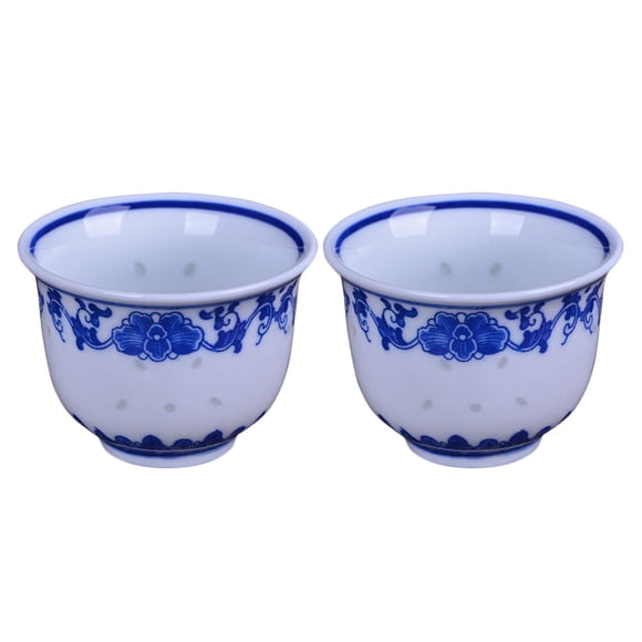 Shisuyan 2pcs Vintage Kung Fu Tea Cup Porcelain Teacup Chinese Style Teacup Retro Cup
