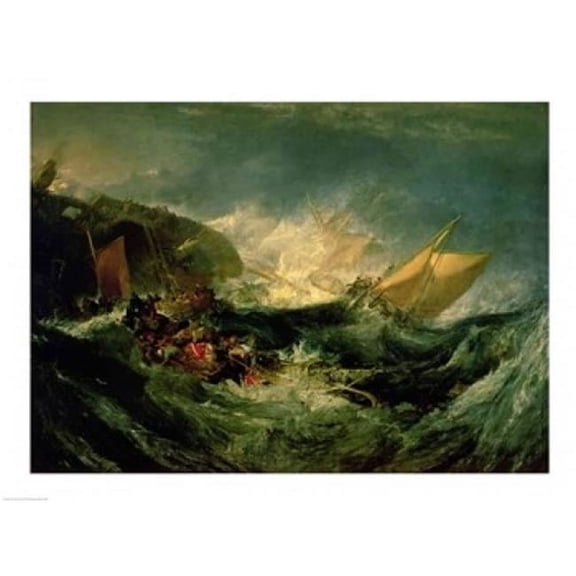 Wreck of A Transport Ship Poster Print by J.M.W. Turner - 36 x 24 in. - Large